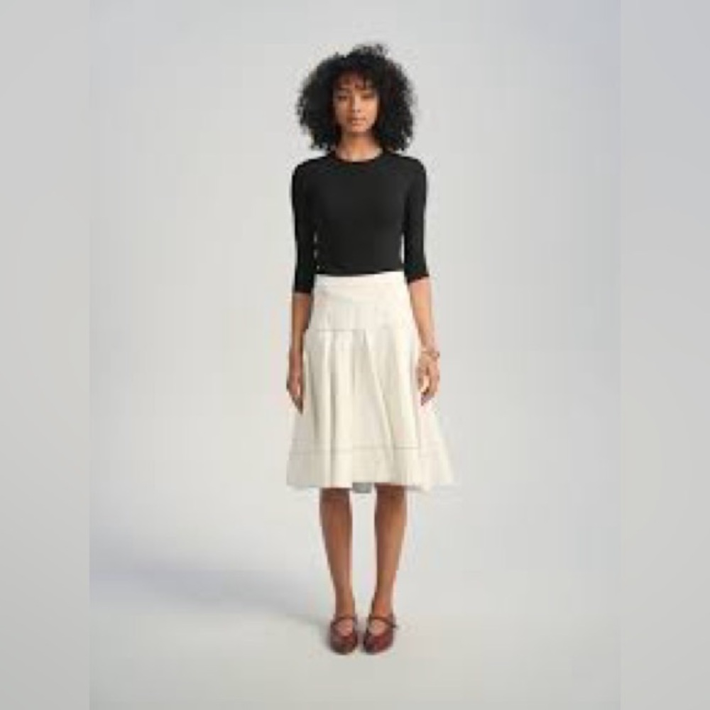 Aleeza Paris Chic Cream A-Line Skirt Brixie Skirt 
Sz XL
